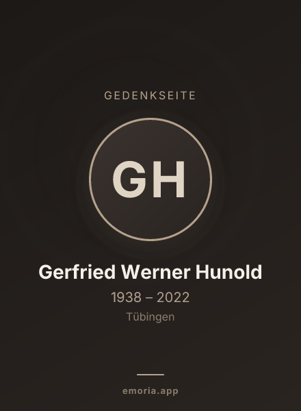 Gedenkportrait von Gerfried Werner Hunold