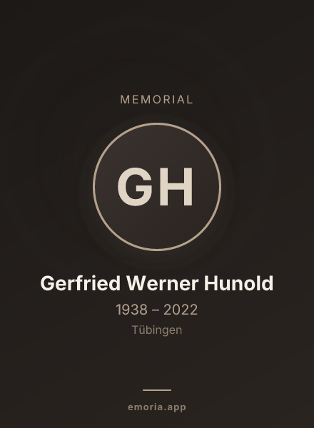 Memorial portrait of Gerfried Werner Hunold