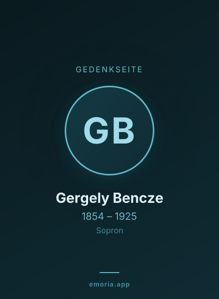 Gedenkportrait von Gergely Bencze