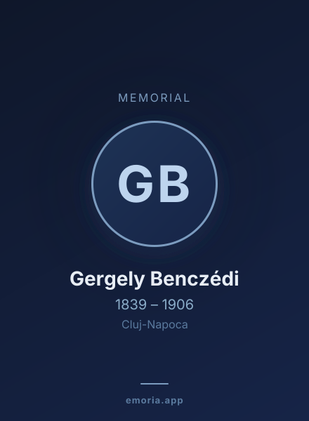 Memorial portrait of Gergely Benczédi