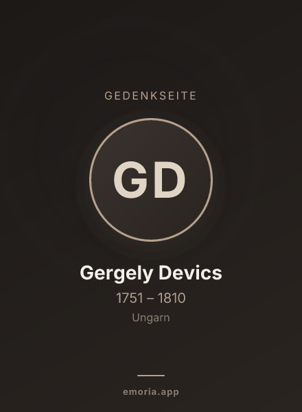 Gedenkportrait von Gergely Devics