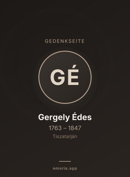 Gedenkportrait von Gergely Édes