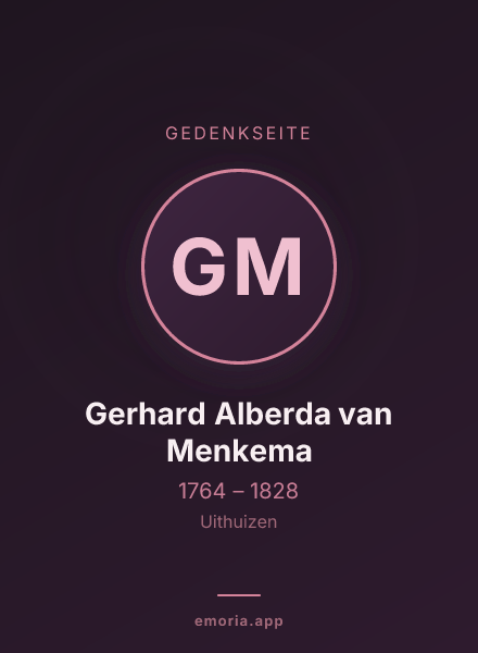 Gedenkportrait von Gerhard Alberda van Menkema