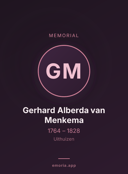 Memorial portrait of Gerhard Alberda van Menkema