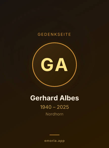 Gedenkportrait von Gerhard Albes