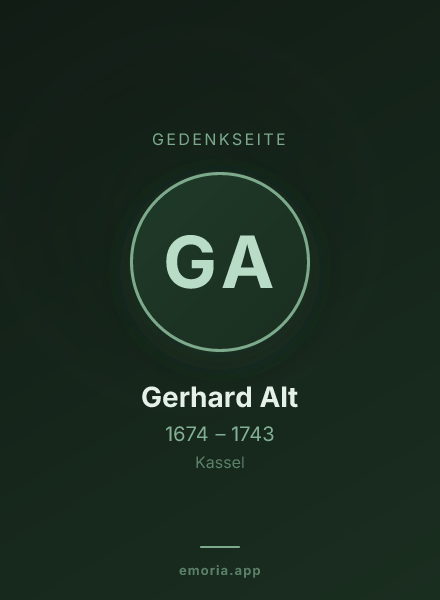 Gedenkportrait von Gerhard Alt