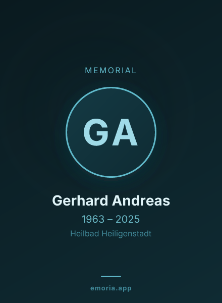 Memorial portrait of Gerhard Andreas