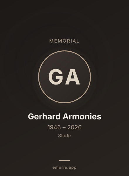Memorial portrait of Gerhard Armonies