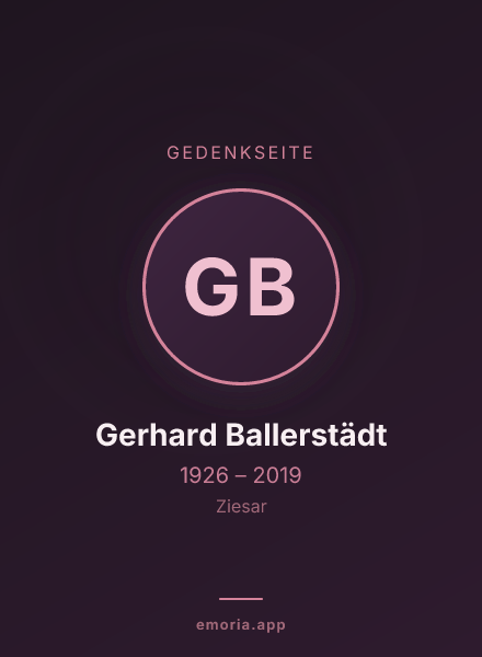Gedenkportrait von Gerhard Ballerstädt