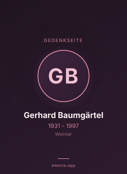 Gedenkportrait von Gerhard Baumgärtel