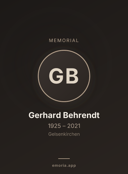 Memorial portrait of Gerhard Behrendt