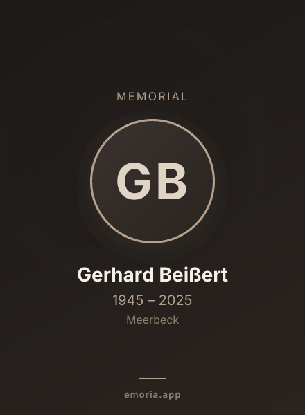 Memorial portrait of Gerhard Beißert
