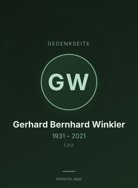 Gedenkportrait von Gerhard Bernhard Winkler