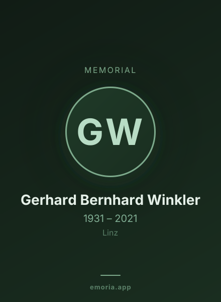 Memorial portrait of Gerhard Bernhard Winkler