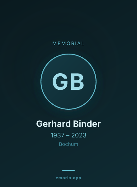 Memorial portrait of Gerhard Binder