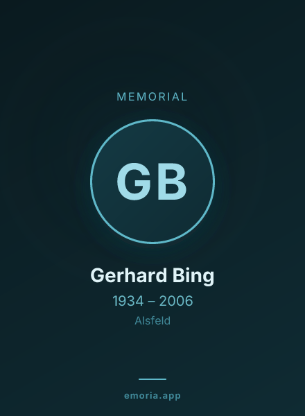 Memorial portrait of Gerhard Bing