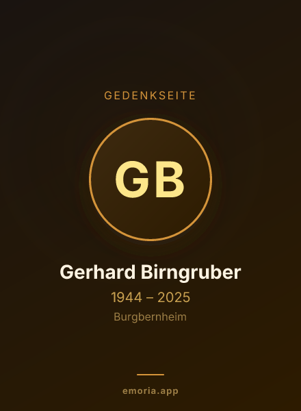 Gedenkportrait von Gerhard Birngruber
