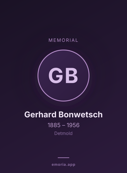 Memorial portrait of Gerhard Bonwetsch