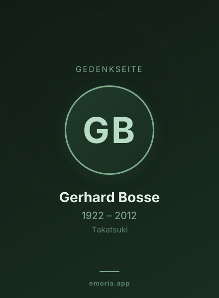 Gedenkportrait von Gerhard Bosse