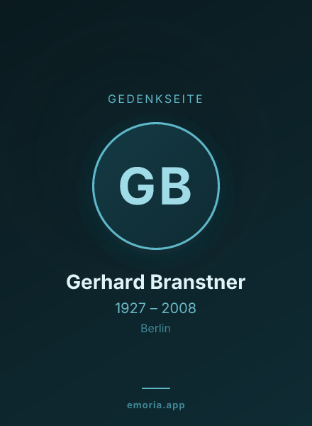 Gedenkportrait von Gerhard Branstner