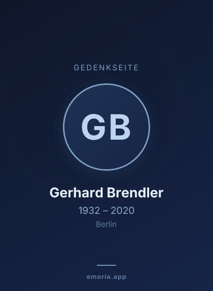 Gedenkportrait von Gerhard Brendler