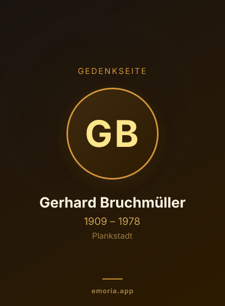 Gedenkportrait von Gerhard Bruchmüller