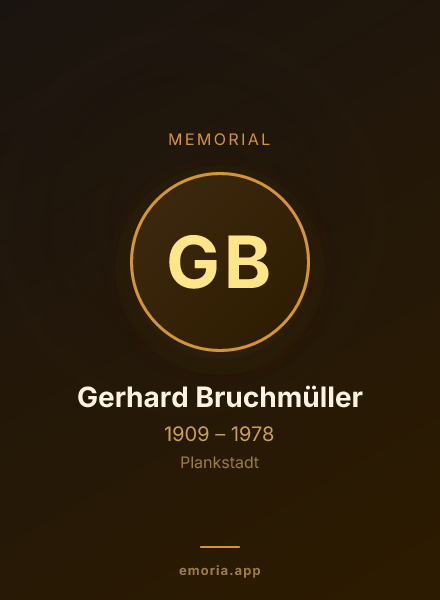 Memorial portrait of Gerhard Bruchmüller