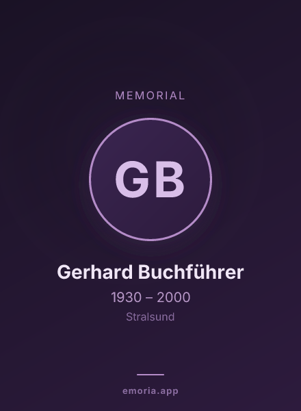 Memorial portrait of Gerhard Buchführer