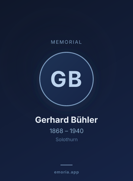 Memorial portrait of Gerhard Bühler