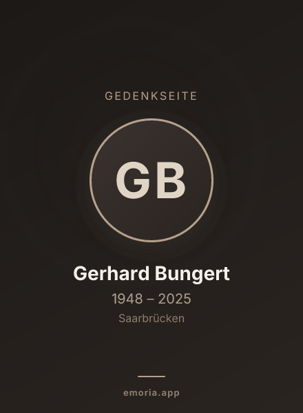 Gedenkportrait von Gerhard Bungert