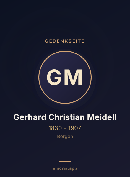 Gedenkportrait von Gerhard Christian Meidell
