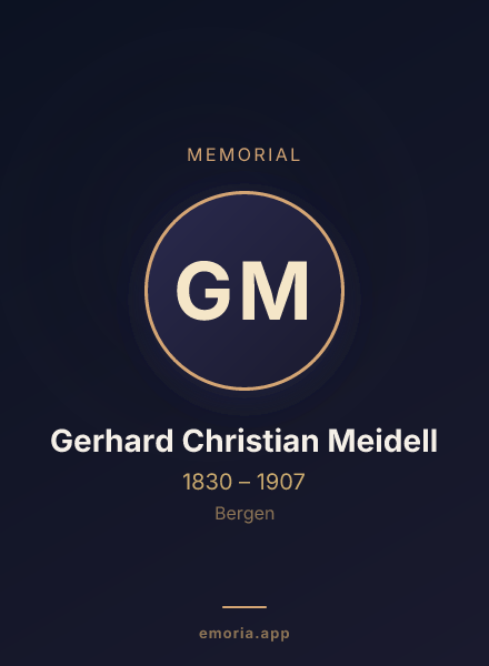 Memorial portrait of Gerhard Christian Meidell