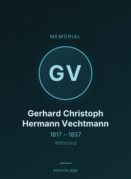Memorial portrait of Gerhard Christoph Hermann Vechtmann