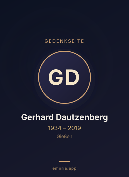 Gedenkportrait von Gerhard Dautzenberg