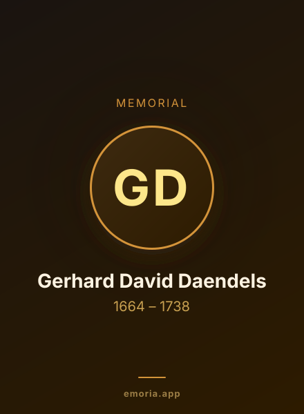 Memorial portrait of Gerhard David Daendels
