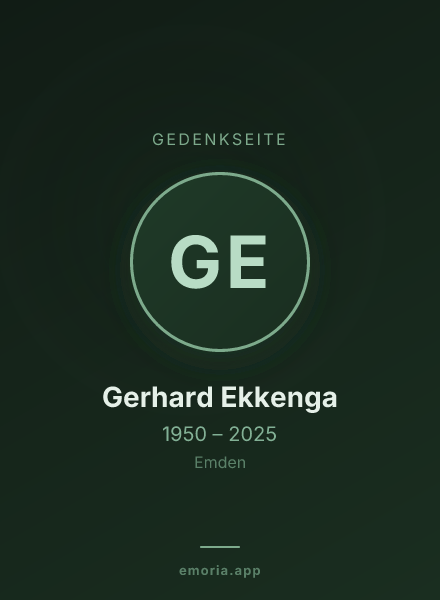 Gedenkportrait von Gerhard Ekkenga