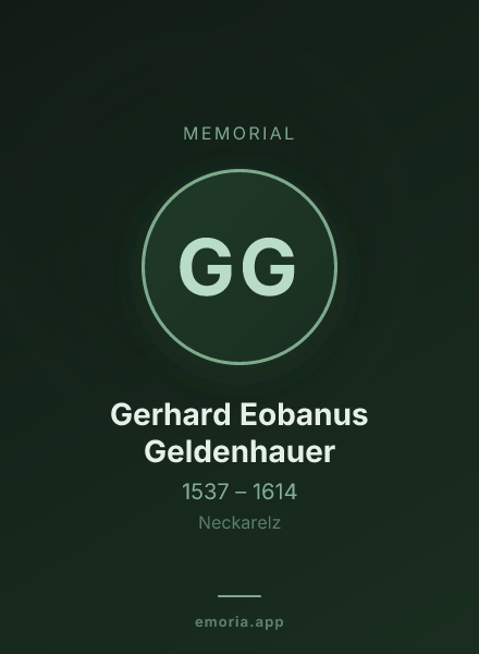Memorial portrait of Gerhard Eobanus Geldenhauer