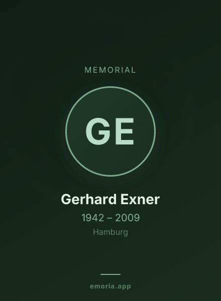Memorial portrait of Gerhard Exner