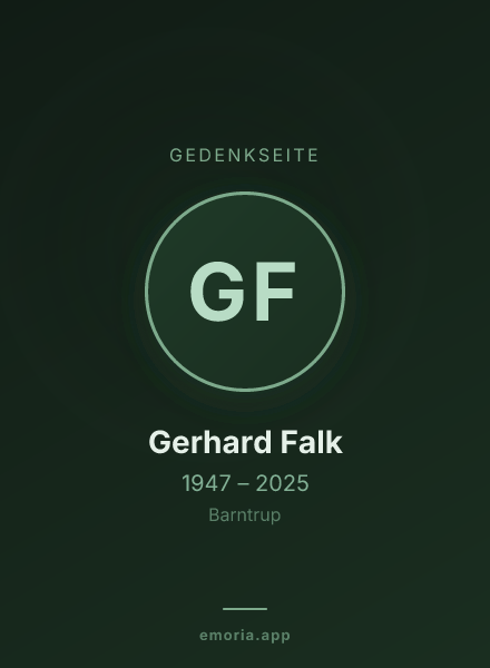 Gedenkportrait von Gerhard Falk