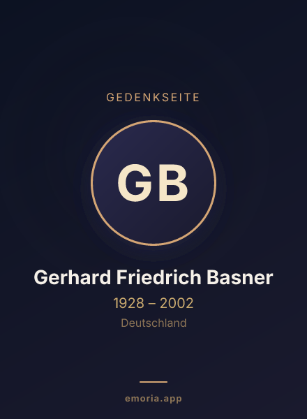 Gedenkportrait von Gerhard Friedrich Basner