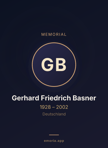 Memorial portrait of Gerhard Friedrich Basner