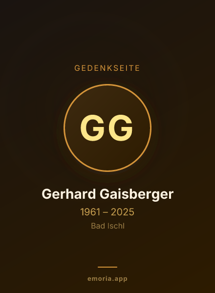 Gedenkportrait von Gerhard Gaisberger