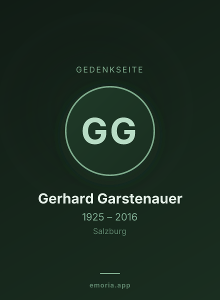 Gedenkportrait von Gerhard Garstenauer