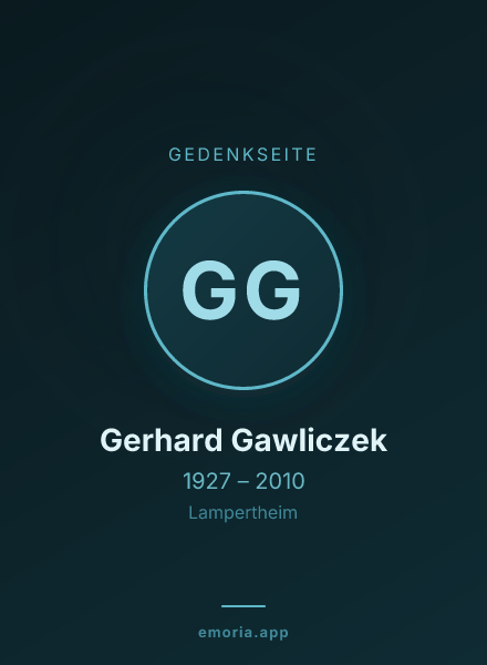Gedenkportrait von Gerhard Gawliczek