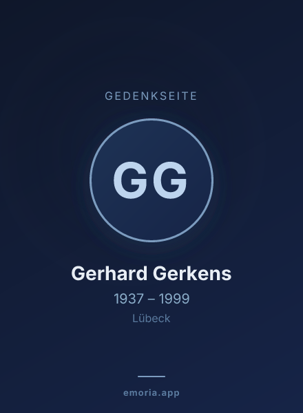 Gedenkportrait von Gerhard Gerkens