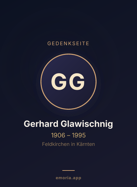 Gedenkportrait von Gerhard Glawischnig