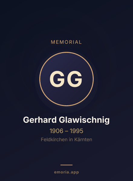 Memorial portrait of Gerhard Glawischnig
