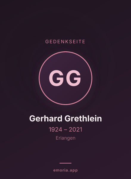 Gedenkportrait von Gerhard Grethlein