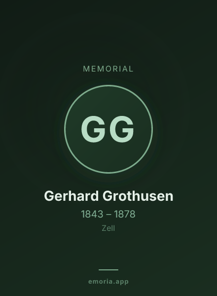 Memorial portrait of Gerhard Grothusen