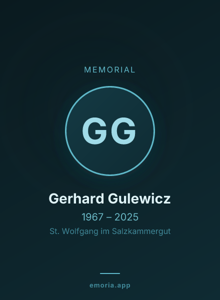 Memorial portrait of Gerhard Gulewicz